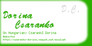 dorina csaranko business card